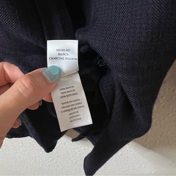 Rails Bianca Charcoal Shadow Plaid Flannel Shirt Dress Tunic Size Medium - Picture 9 of 9